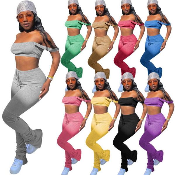 women two piece flared trousers outfits summer pleated long pant breast wrapping short sleeveless sports leisure suit, Gray
women two piece flared trousers outfits summer pleated long pant breast wrapping short sleeveless sports leisure suit, Gray