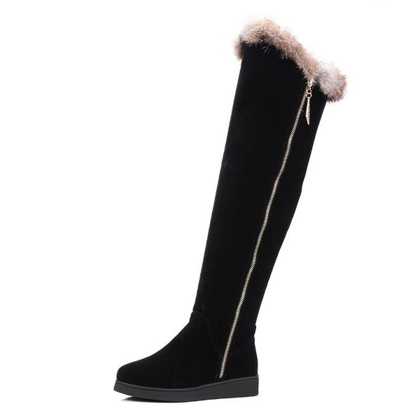 flat heel elegant woman boots boots-women luxury designer winter footwear shoes round toe 2020 over-the-knee fashion, Black
flat heel elegant woman boots boots-women luxury designer winter footwear shoes round toe 2020 over-the-knee fashion, Black