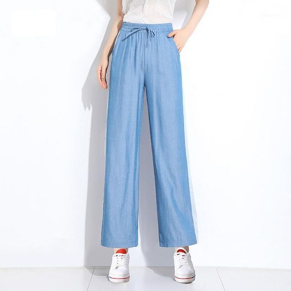 women's pants & capris 2021 women striped sports wide leg summer high waist casual drawstring loose cool thin trousers plus size1, Black;white
women's pants & capris 2021 women striped sports wide leg summer high waist casual drawstring loose cool thin trousers plus size1, Black;white