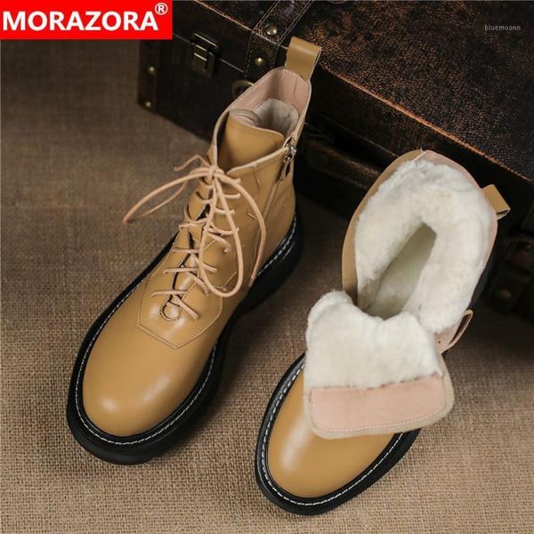 morazora big size 34-42 cow leather snow boots women genuine leather comfortable wool winter boots winter keep warm ankle1, Black
morazora big size 34-42 cow leather snow boots women genuine leather comfortable wool winter boots winter keep warm ankle1, Black