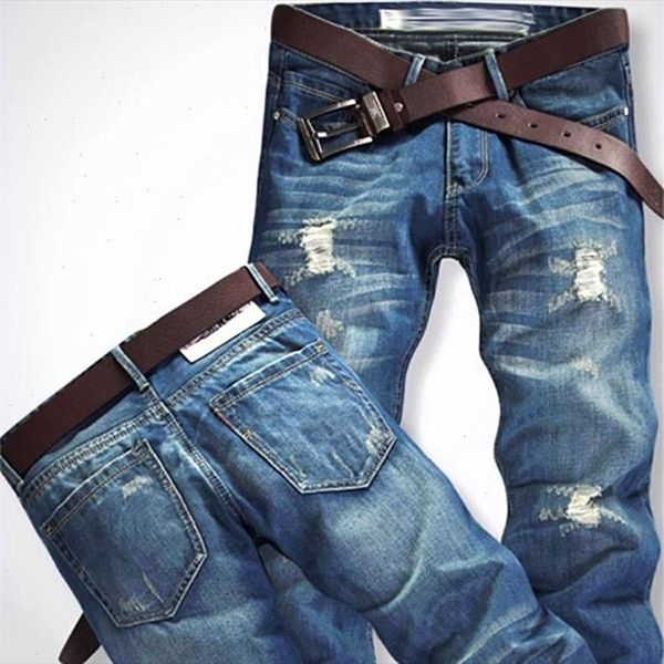 classic men stylish designed straight slim fit trousers casual jeans pants, Black