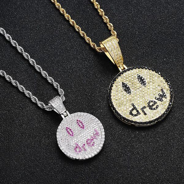 hip hop jewelry drew smiling face pendant necklace men & women new arrival micro pave colorful zircon lovers chain for male new, Silver
hip hop jewelry drew smiling face pendant necklace men & women new arrival micro pave colorful zircon lovers chain for male new, Silver