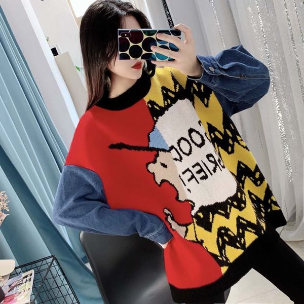 2020 новый пуловер knitwearknitwear трикотаж пуловер свитер женский корейской версии мультфильма жаккардовые осень осень зима пэчворк рукав, White;black
2020 новый пуловер knitwearknitwear трикотаж пуловер свитер женский корейской версии мультфильма жаккардовые осень осень зима пэчворк рукав, White;black