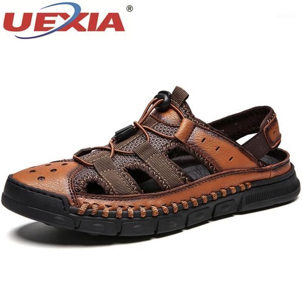 uexia comfortable handmade men sandals leather soft summer men's shoes sewing casual outdoor beach shoes big size 38-481, Black
uexia comfortable handmade men sandals leather soft summer men's shoes sewing casual outdoor beach shoes big size 38-481, Black