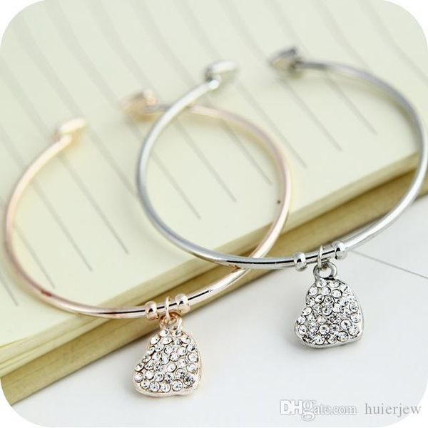 charm bracelets for women silver plated bangle bracelet silver fashion jewelry heart bracelets bangles, Golden;silver
charm bracelets for women silver plated bangle bracelet silver fashion jewelry heart bracelets bangles, Golden;silver