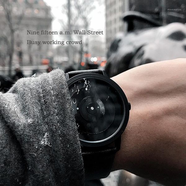 no pointer turntable creative watches fashion casual men women leather quartz watch unique dial design black wristwatches1, Slivery;brown
no pointer turntable creative watches fashion casual men women leather quartz watch unique dial design black wristwatches1, Slivery;brown