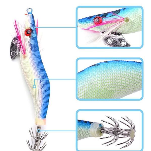 1pcs 11g/10cm luminous squid jig fishing wood shrimp lure squid cuttlefish jigs lures spinnerbait wood shrimp with 2 jllcid
1pcs 11g/10cm luminous squid jig fishing wood shrimp lure squid cuttlefish jigs lures spinnerbait wood shrimp with 2 jllcid