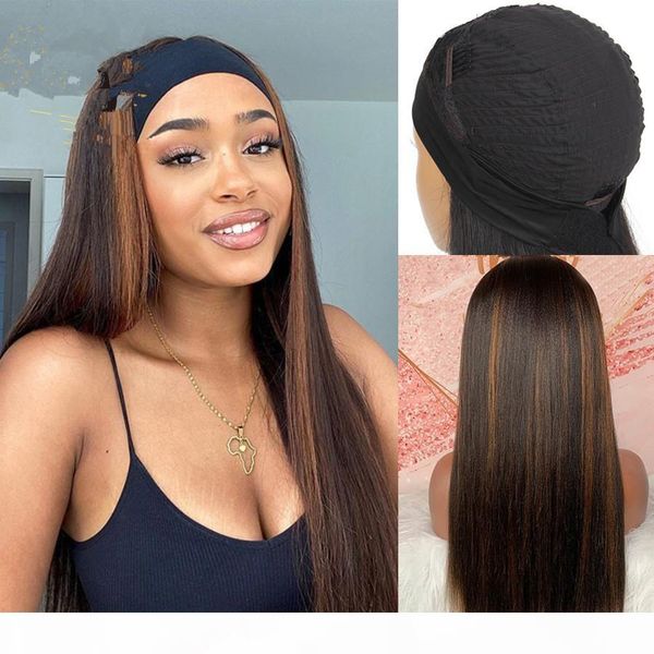 straight headband wig human hair wigs brazilian remy hair ombre brown glueless wig beginner friendly easy wig for women 150%, Black;brown
straight headband wig human hair wigs brazilian remy hair ombre brown glueless wig beginner friendly easy wig for women 150%, Black;brown