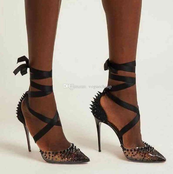 luxurious elegant ladies transparent red bottom sandals rivet stiletto heel sandal fashion pvc colour women sandalss spikes party wedding, Black
luxurious elegant ladies transparent red bottom sandals rivet stiletto heel sandal fashion pvc colour women sandalss spikes party wedding, Black