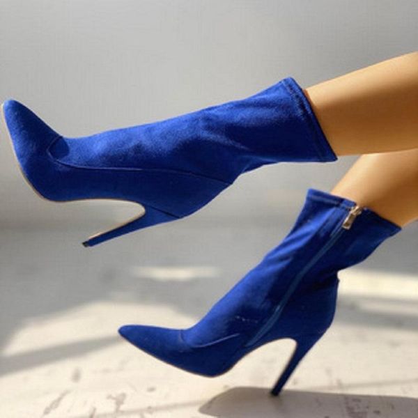 boots autumn winter women mid calf high heels pointed toe ladies shoes stiletto female night club, Black
boots autumn winter women mid calf high heels pointed toe ladies shoes stiletto female night club, Black