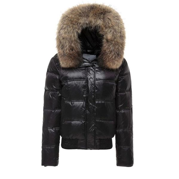 ailegog winter women real raccoon fur collar white duck down hooded jacket short coats female slim casual down outerwear 201103, Black
ailegog winter women real raccoon fur collar white duck down hooded jacket short coats female slim casual down outerwear 201103, Black