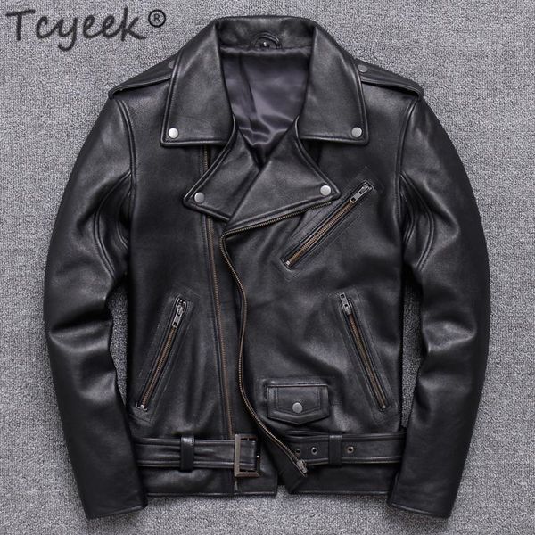 tcyeek 100% real leather coat men autumn winter clothes 2020 streetwear genuine cow leather jacket mens moto biker coats v15616, Black
tcyeek 100% real leather coat men autumn winter clothes 2020 streetwear genuine cow leather jacket mens moto biker coats v15616, Black