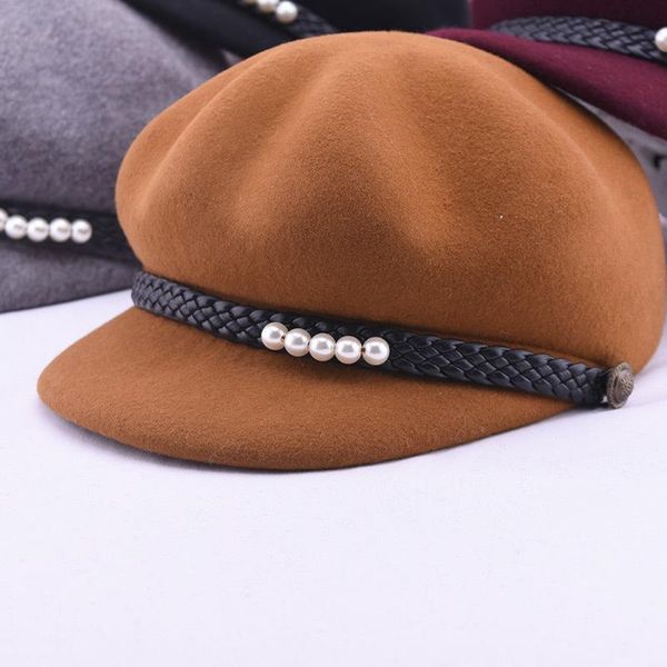 stingy brim hats 202109-xushen winter wool pearl leisure lady octagonal hat women visors cap, Blue;gray
stingy brim hats 202109-xushen winter wool pearl leisure lady octagonal hat women visors cap, Blue;gray