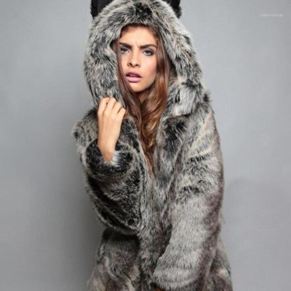 2019 new women's fur autumn winter europe united states trench coat hooded faux fur jacket mid-long coat windbreaker c991, Black
2019 new women's fur autumn winter europe united states trench coat hooded faux fur jacket mid-long coat windbreaker c991, Black
