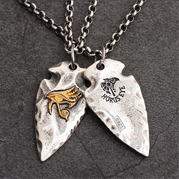 the eye of horus s925 necklace for men spear pendant jewelry hippop street culture punk rock pendant necklace, Silver
the eye of horus s925 necklace for men spear pendant jewelry hippop street culture punk rock pendant necklace, Silver