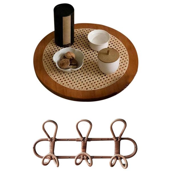hooks & rails 2 pcs handmade rattan hanger wall 3 1 hand-woven decoration round plate ornaments storage tray
hooks & rails 2 pcs handmade rattan hanger wall 3 1 hand-woven decoration round plate ornaments storage tray