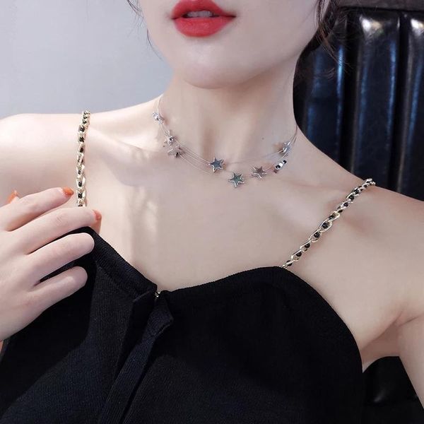 chains double star collarbone chain niche design necklace female tidal net red simple temperament korean version personality neck, Silver
chains double star collarbone chain niche design necklace female tidal net red simple temperament korean version personality neck, Silver