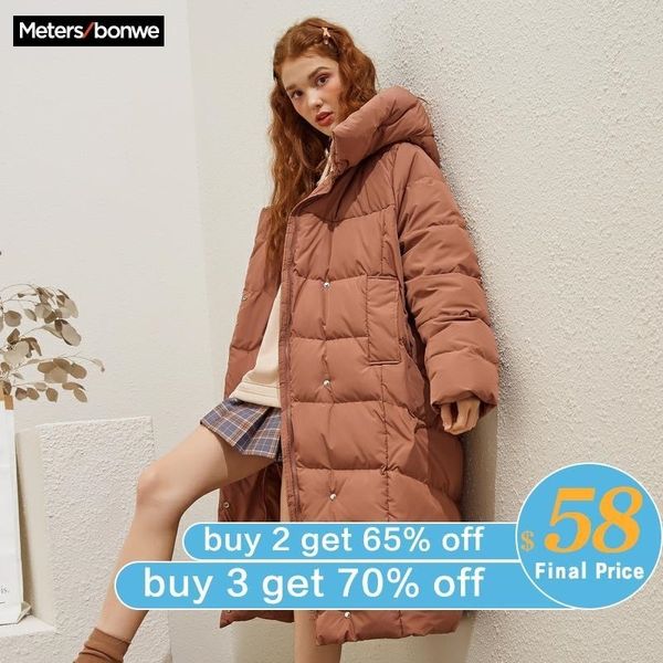 metersbonwe long warm down jacket women winter warm 90% white duck down hooded female turndown collar coat winter outwear 738705 201102, Black
metersbonwe long warm down jacket women winter warm 90% white duck down hooded female turndown collar coat winter outwear 738705 201102, Black