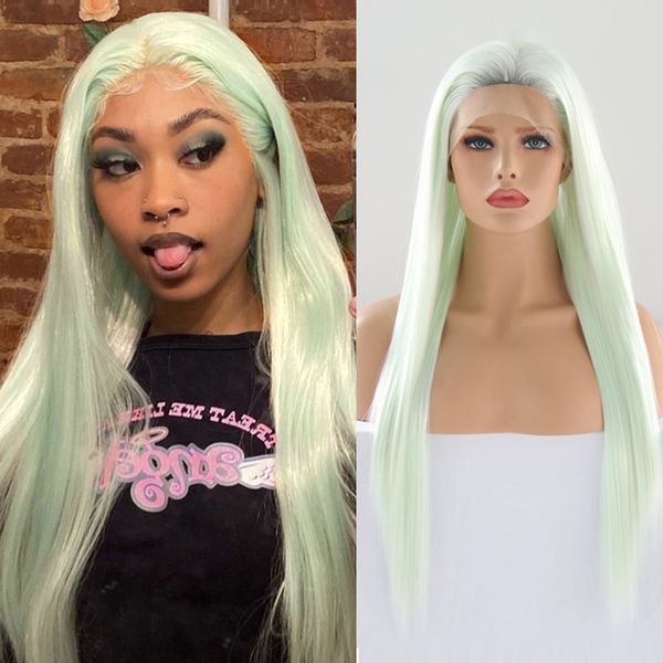costume accessories glueless wig long straight hair light green lace front wig synthetic wigs for black women part cosplay wig, Silver
costume accessories glueless wig long straight hair light green lace front wig synthetic wigs for black women part cosplay wig, Silver