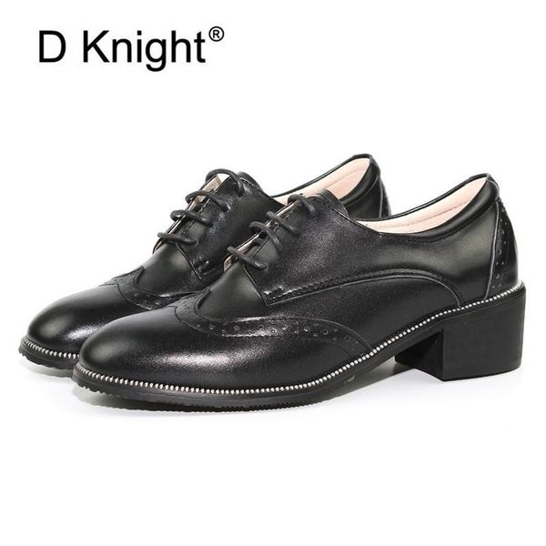 2020 spring women's brogue shoes genuine leather lace up ladies oxford vintage carved women pumps casual oxford shoes for woman, Black
2020 spring women's brogue shoes genuine leather lace up ladies oxford vintage carved women pumps casual oxford shoes for woman, Black