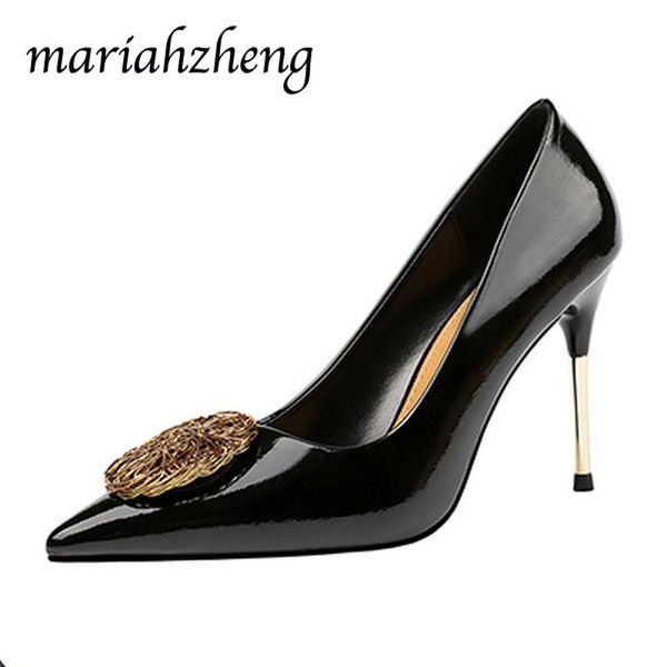 meriahzheng 10cm 2020 pointed toe high heel women's singles shoes with metal stiletto temperament banquet women shoes lsj, Black
meriahzheng 10cm 2020 pointed toe high heel women's singles shoes with metal stiletto temperament banquet women shoes lsj, Black