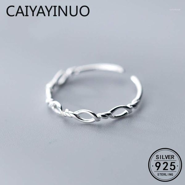 caiyayinu real 925 sterling silver minimalist geometric hollow braided rope adjustable ring for fashion women party fine jewelry1, Golden;silver
caiyayinu real 925 sterling silver minimalist geometric hollow braided rope adjustable ring for fashion women party fine jewelry1, Golden;silver
