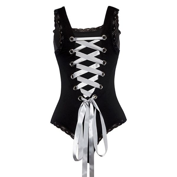 back ribbon lace up gothic punk women bodysuits summer rompers skinny bandage hollow out backless slim bodysuit for girls y200904, Black;white
back ribbon lace up gothic punk women bodysuits summer rompers skinny bandage hollow out backless slim bodysuit for girls y200904, Black;white