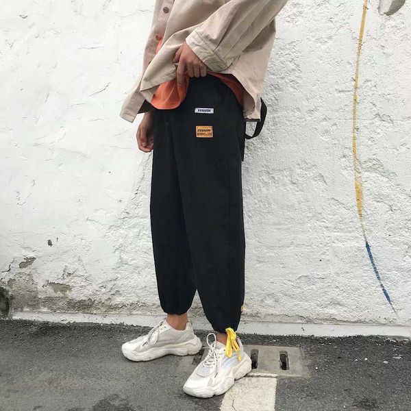 autumn winter korean personalized printed overalls fashion brand loose legged sports and leisure men's learning growth pants, Black
autumn winter korean personalized printed overalls fashion brand loose legged sports and leisure men's learning growth pants, Black