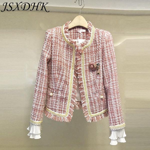 jsxdhk pink plaid women tweed overcoat 2020 spring tassel pearl weave long sleeve jacket coat fashion runway coats1, Black;brown
jsxdhk pink plaid women tweed overcoat 2020 spring tassel pearl weave long sleeve jacket coat fashion runway coats1, Black;brown