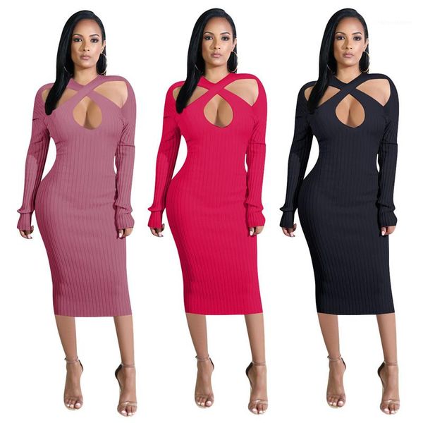 womens dresses fashion solid color long sleeve knitted bodycon dresses autumn womens designer clothes 2020 hollow out, Black;gray
womens dresses fashion solid color long sleeve knitted bodycon dresses autumn womens designer clothes 2020 hollow out, Black;gray