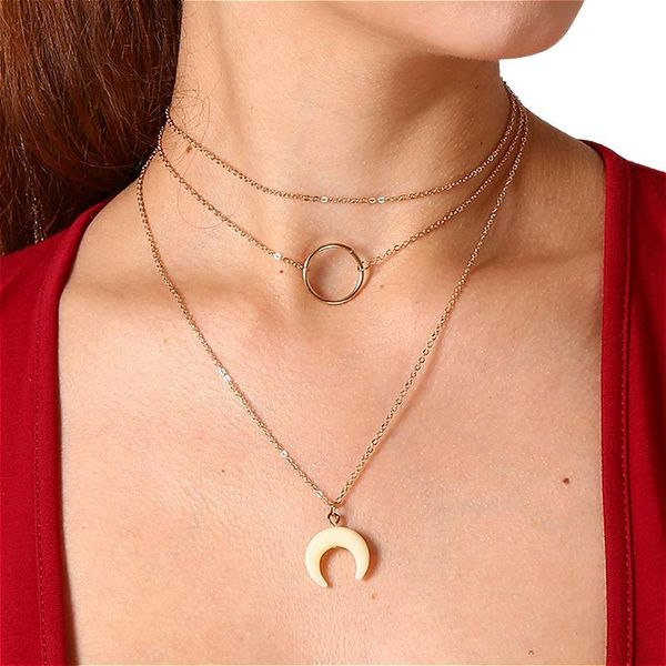 visisap retro ethnic style exaggerated metal circle moon pendant necklaces for women fashion simple business lady chain c1657, Silver
visisap retro ethnic style exaggerated metal circle moon pendant necklaces for women fashion simple business lady chain c1657, Silver