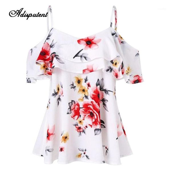adisputent women's summer ruffle fashion off shoulder floral printed chiffon blouses loose casual streetwear mujer 20191, White
adisputent women's summer ruffle fashion off shoulder floral printed chiffon blouses loose casual streetwear mujer 20191, White