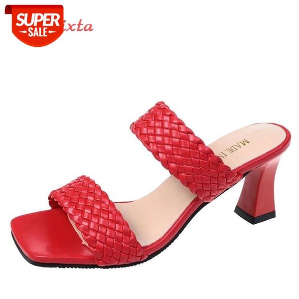aphixta summer women slippers sandal red weave slides braided cord 7cm little square heels mules women shoes female big szie 42 #zo1i, Black
aphixta summer women slippers sandal red weave slides braided cord 7cm little square heels mules women shoes female big szie 42 #zo1i, Black