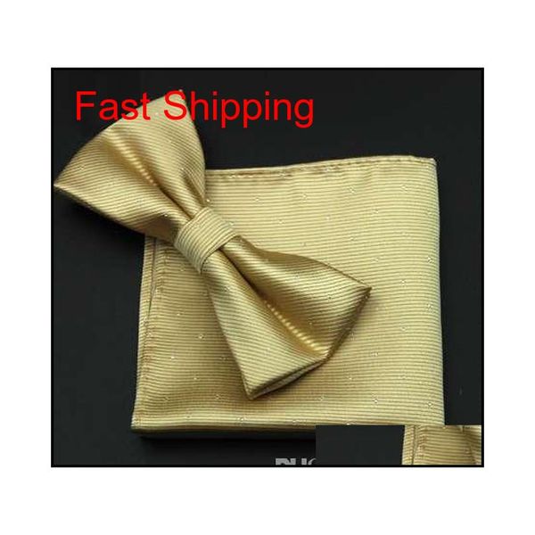cityraider new fashion solid gold mens silk bow ties for men bowtie with match pocket square 2pcs set 8cm col qylquj bde_home, Black;gray 
cityraider new fashion solid gold mens silk bow ties for men bowtie with match pocket square 2pcs set 8cm col qylquj bde_home, Black;gray