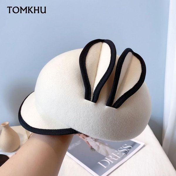 stingy brim hats 2021 autumn winter women's hat ears 100% woolen retro fedora dome cap baseball caps warm fashion black white orange, Blue;gray
stingy brim hats 2021 autumn winter women's hat ears 100% woolen retro fedora dome cap baseball caps warm fashion black white orange, Blue;gray