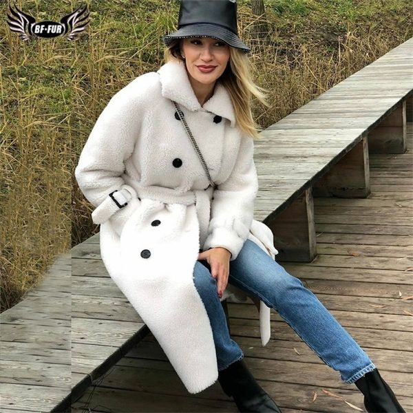 bffur long woolen jacket with belt real fur coat turn down collar women's coats natural sheepskin female winter outfit 201214, Black
bffur long woolen jacket with belt real fur coat turn down collar women's coats natural sheepskin female winter outfit 201214, Black