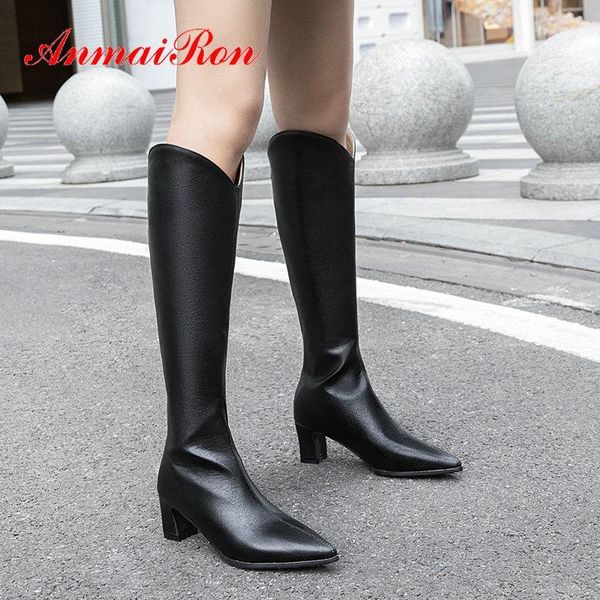 anmairon 2020 winter shoes women pu knee-high slip-on basic pointed toe thigh high boots square heels winter boots women 34-431, Black
anmairon 2020 winter shoes women pu knee-high slip-on basic pointed toe thigh high boots square heels winter boots women 34-431, Black
