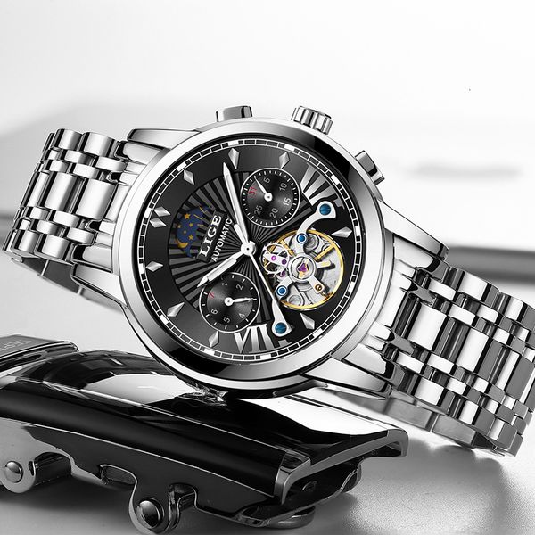 2020 lige fashoin mens watches mechanical brand tourbillon automatic watch men luxury stainless steel waterproof wrist beqrn, Slivery;brown
2020 lige fashoin mens watches mechanical brand tourbillon automatic watch men luxury stainless steel waterproof wrist beqrn, Slivery;brown