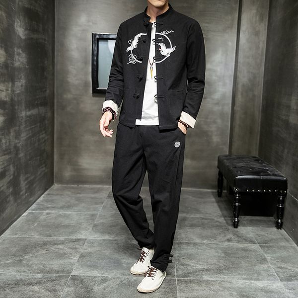 autumn chinese cotton and linen suit embroidered large size suit men qt3028-tz1993p105 138 201109, Gray
autumn chinese cotton and linen suit embroidered large size suit men qt3028-tz1993p105 138 201109, Gray