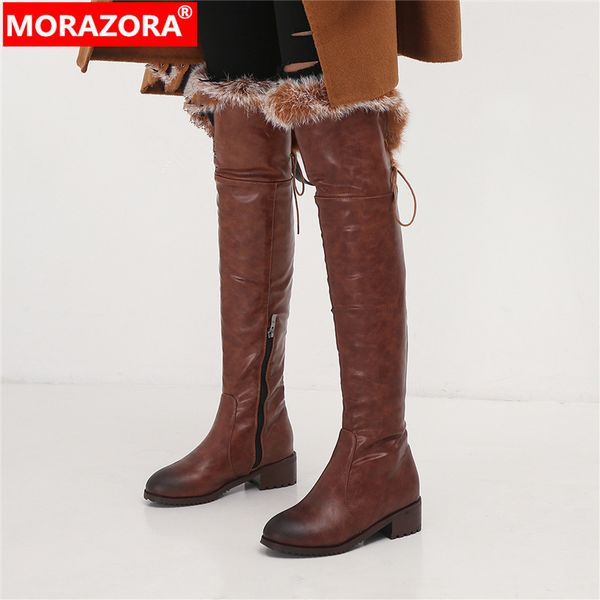 morazora 2020 russia winter boots women warm thick fur thigh high boots zip lace up fashion snow boots ladies shoes 1026, Black
morazora 2020 russia winter boots women warm thick fur thigh high boots zip lace up fashion snow boots ladies shoes 1026, Black