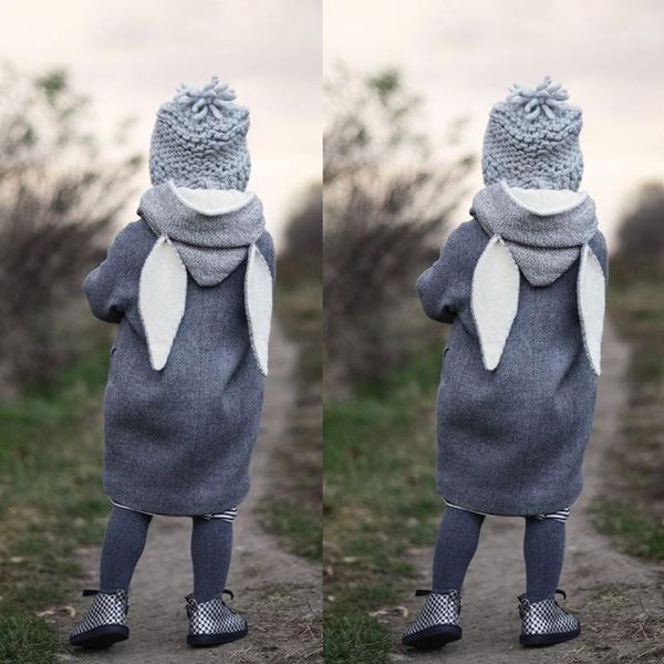 cute boys girls autumn winter hooded coat cloak jacke fashion jacket thick warm clothes1, Blue;gray