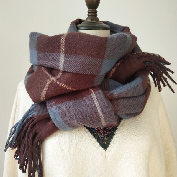 south korea east gate ins plaid scarf women's winter versatile imitation cashmere shawl dual use, autumn wear new style, Blue;gray
south korea east gate ins plaid scarf women's winter versatile imitation cashmere shawl dual use, autumn wear new style, Blue;gray