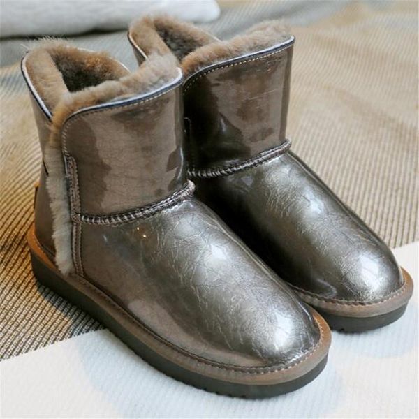 2020 подлинная cowskin boots австралия женщины овечьей шерсти сапоги зима снег водонепроницаемая кожа non-slip лодыжки женская обувь, Black
2020 подлинная cowskin boots австралия женщины овечьей шерсти сапоги зима снег водонепроницаемая кожа non-slip лодыжки женская обувь, Black