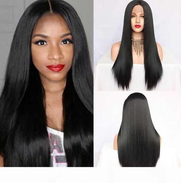 gt;>>new fashion silky straight synthetic lace front wig black natural color wigs, Black;brown
gt;>>new fashion silky straight synthetic lace front wig black natural color wigs, Black;brown