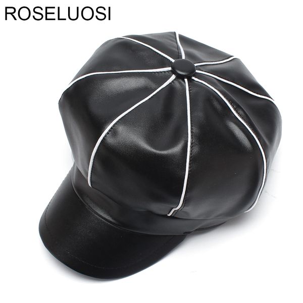 roseluosi autumn winter pu leather newsboy cap for women vintage octagonal hat female leather berets hats 201013, Blue;gray
roseluosi autumn winter pu leather newsboy cap for women vintage octagonal hat female leather berets hats 201013, Blue;gray