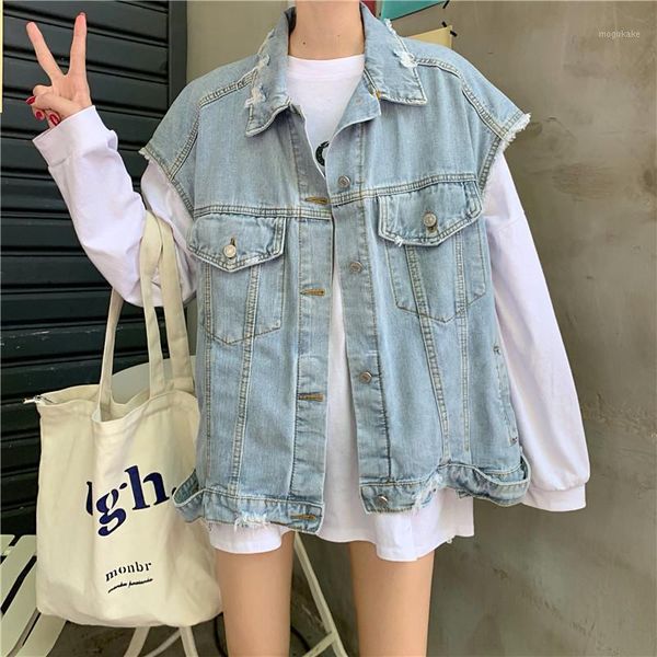 women retro denim vests 2020 light blue fashion denim outers vest coats female girls trendy swag korean style denims vest autumn1, Black;white
women retro denim vests 2020 light blue fashion denim outers vest coats female girls trendy swag korean style denims vest autumn1, Black;white