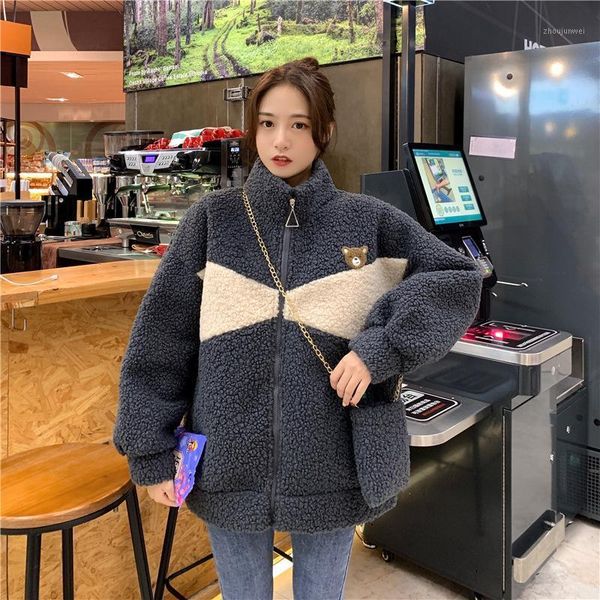fnoce 2020 winter new women's korean style coats and jackets fashion youth patchwork long sleeve plus velvet thickened warm coat1, Black
fnoce 2020 winter new women's korean style coats and jackets fashion youth patchwork long sleeve plus velvet thickened warm coat1, Black