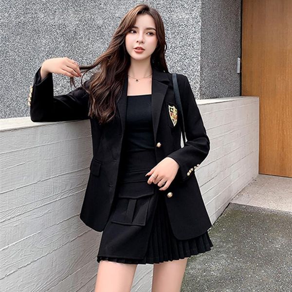 women's tracksuits 2021 fashion single breasted blazer coat&pleated mini skirts suit autumn korean preppy style 2 piece set office trac, Gray
women's tracksuits 2021 fashion single breasted blazer coat&pleated mini skirts suit autumn korean preppy style 2 piece set office trac, Gray