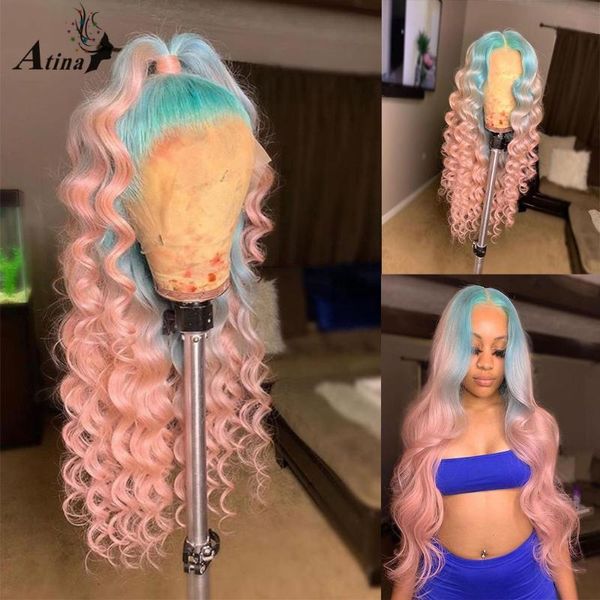 lace wigs ombre colored pink blue loose deep wave human hair wig pre plucked bleack knots remy frontal hd transparent closure, Black;brown
lace wigs ombre colored pink blue loose deep wave human hair wig pre plucked bleack knots remy frontal hd transparent closure, Black;brown