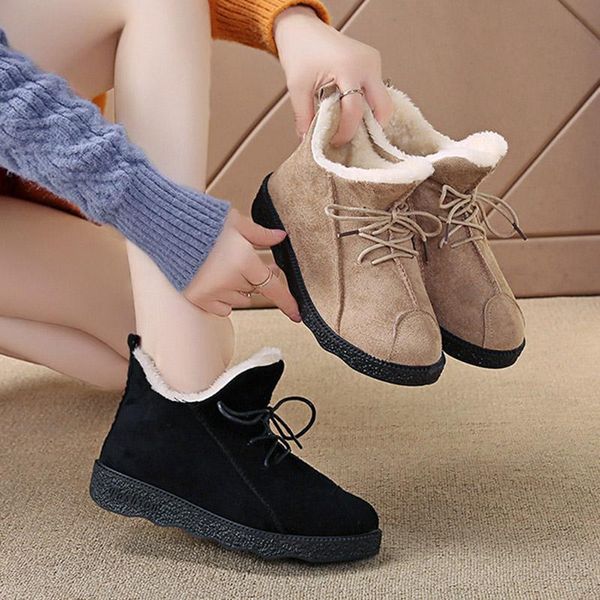 boots 2021 winter shoes women snow lace up casual faux suede bigh warm ladies platform botas mujer 8547l, Black
boots 2021 winter shoes women snow lace up casual faux suede bigh warm ladies platform botas mujer 8547l, Black